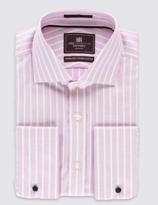 Pure Cotton Slim Fit Oxford Striped Shirt